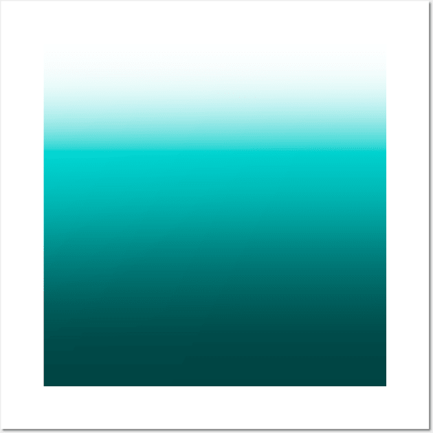 Deep Sea Turquoise Ombré Wall Art by Lady Lilac